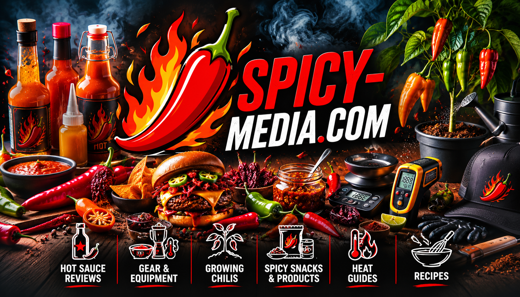Spicy Media โ hot sauce reviews, growing chilis, heat guides and fiery recipes